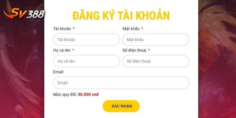 Đăng Ký SV388 2 Quy trình đăng ký SV388 siêu đơn giản dành cho mọi người chơi.